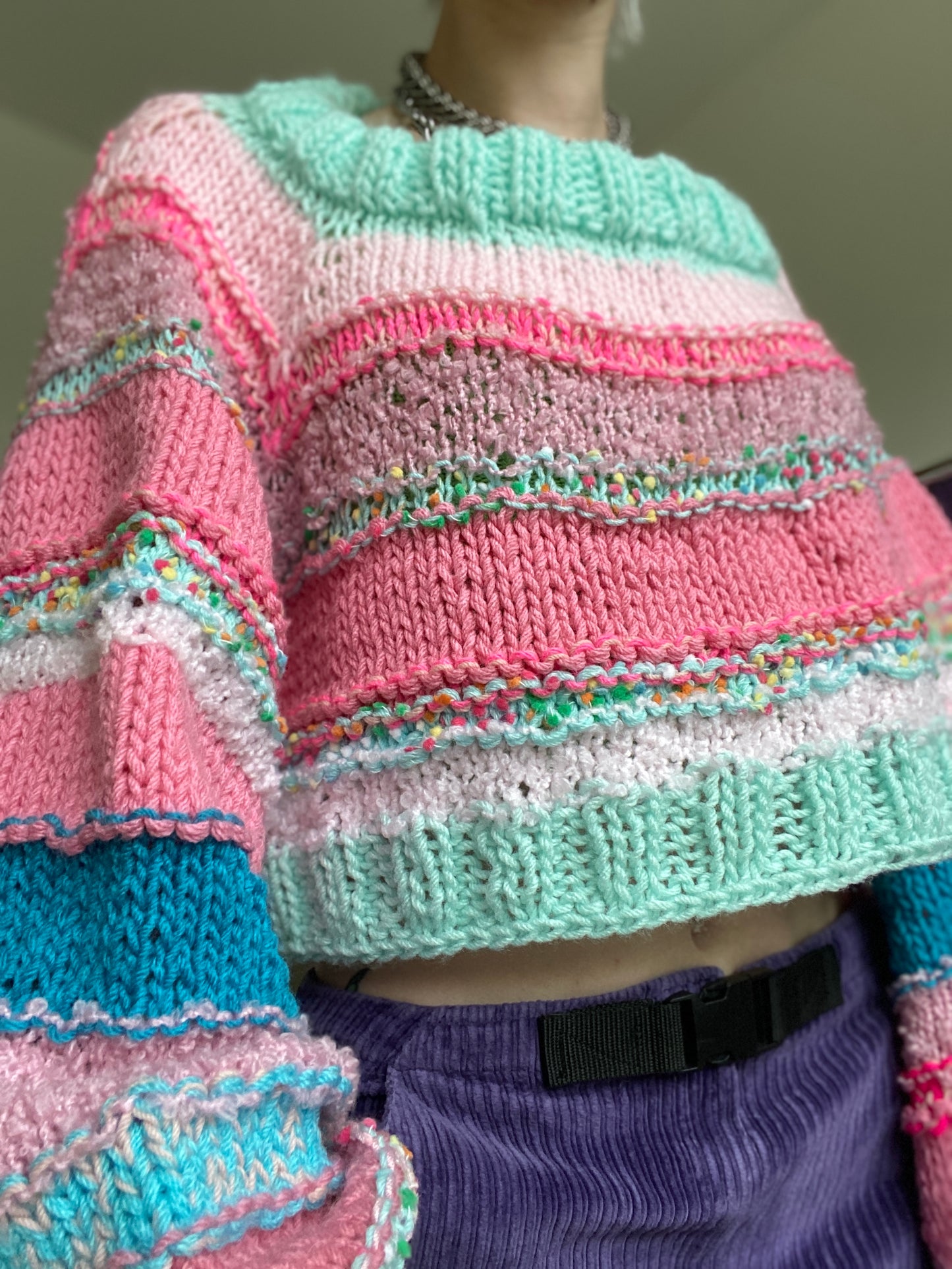 Trans Pride Bubble Sleeve Crop
