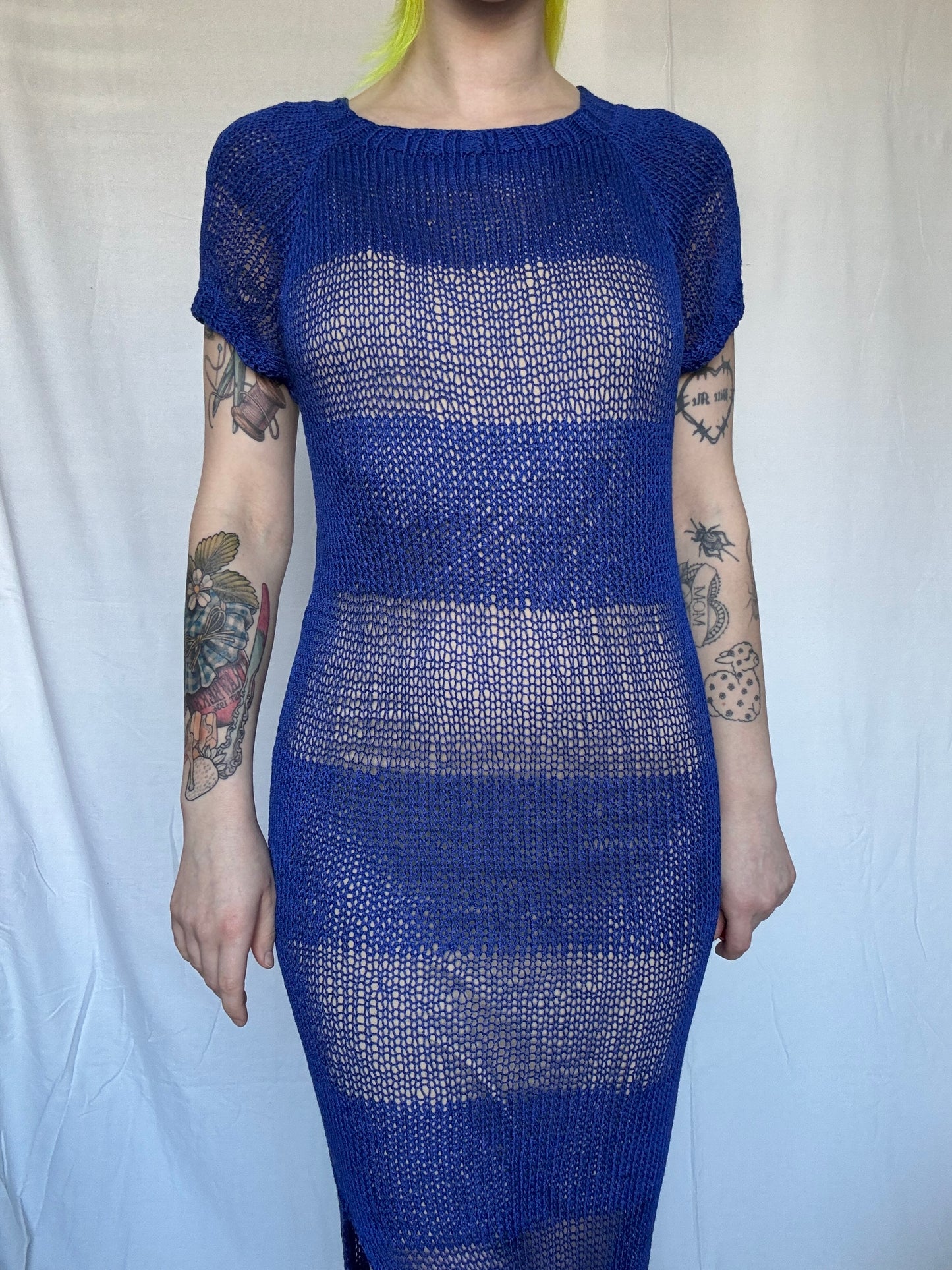 NEW Cotton/Silk Stripey Slip Dress