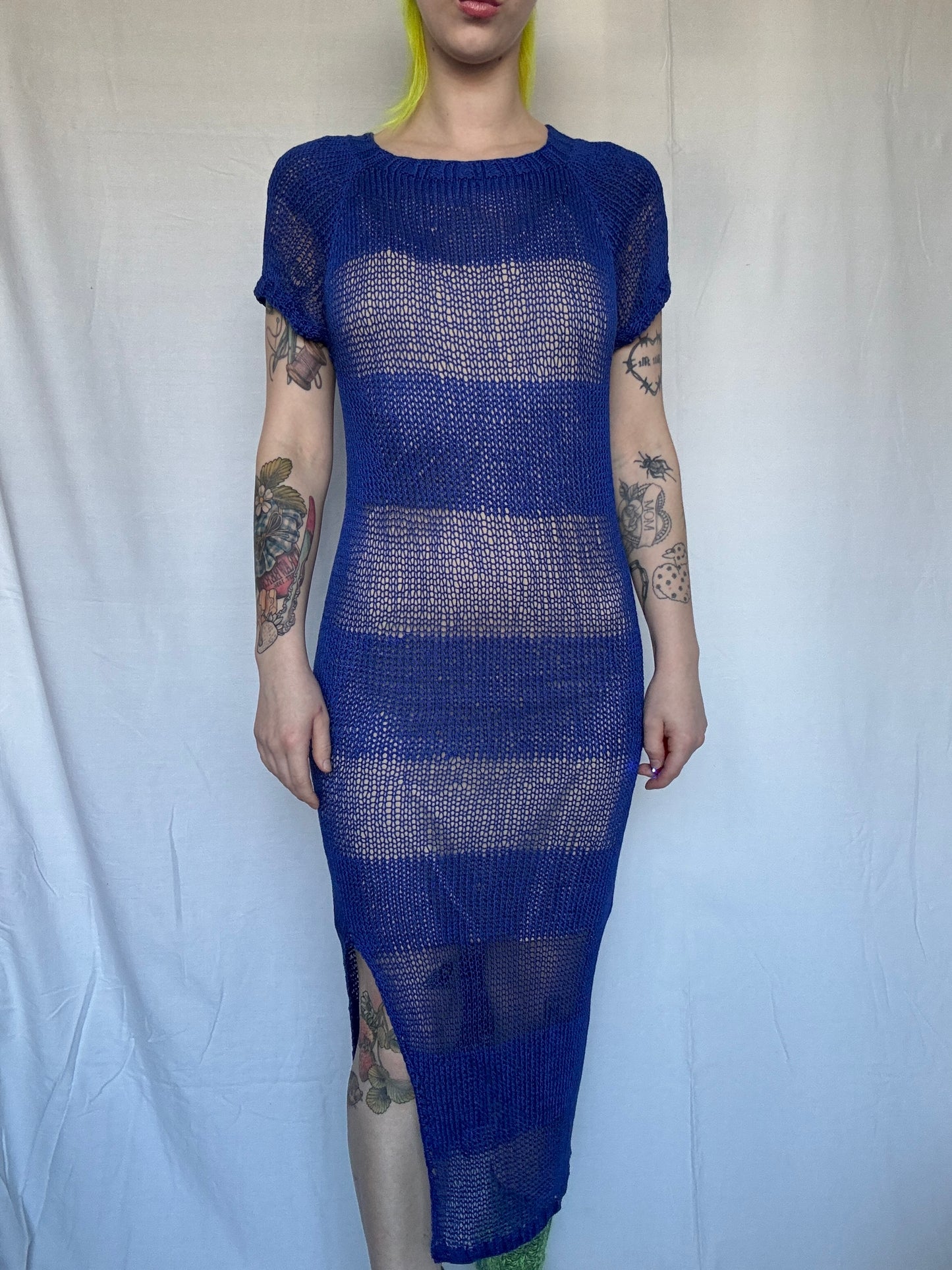 NEW Cotton/Silk Stripey Slip Dress