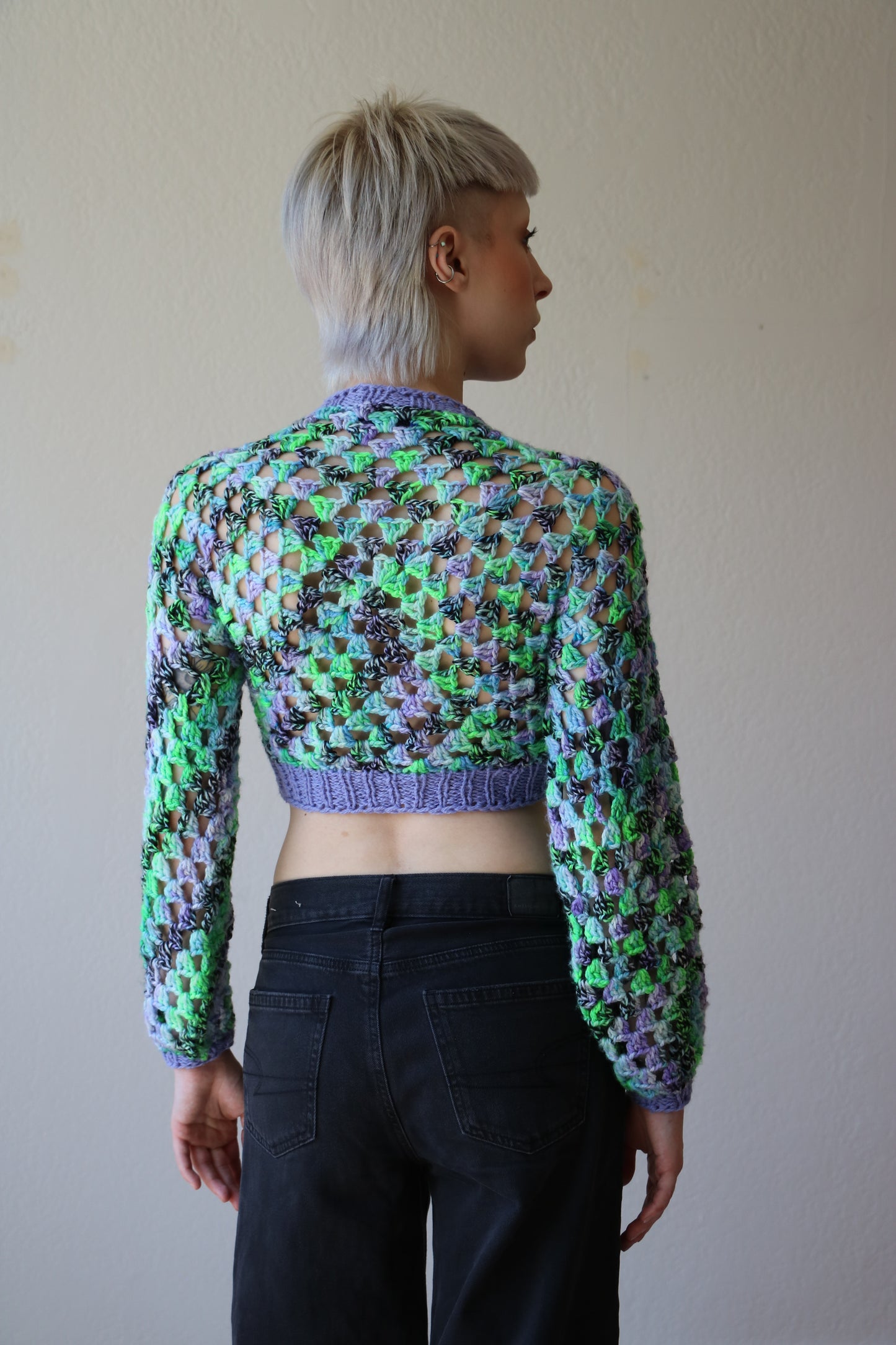 Granny Stitch Keyhole Sweater