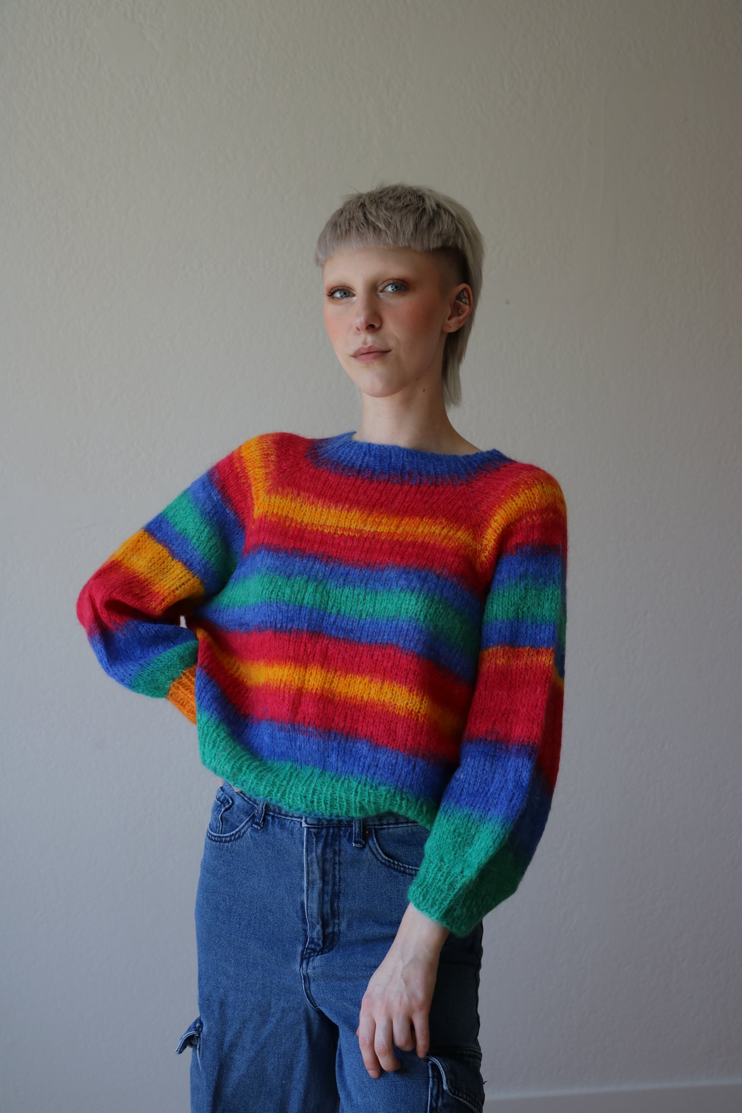 Striped Mohair Sweater